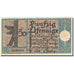 Banknote, Germany, Berlin, 50 Pfennig, ours, 1921, 1921-09-09, VF(30-35)