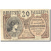 Banknote, Austria, Hausmening, 20 Heller, personnage, 1920, 1920-12-31