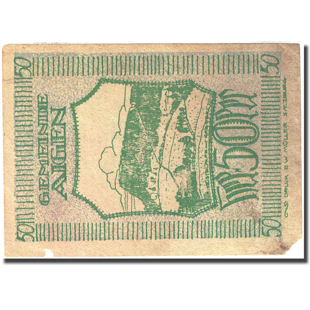 Banknote, Austria, Aigen, 50 Heller, paysage, 1920, 1920-10-31, VF(20-25)