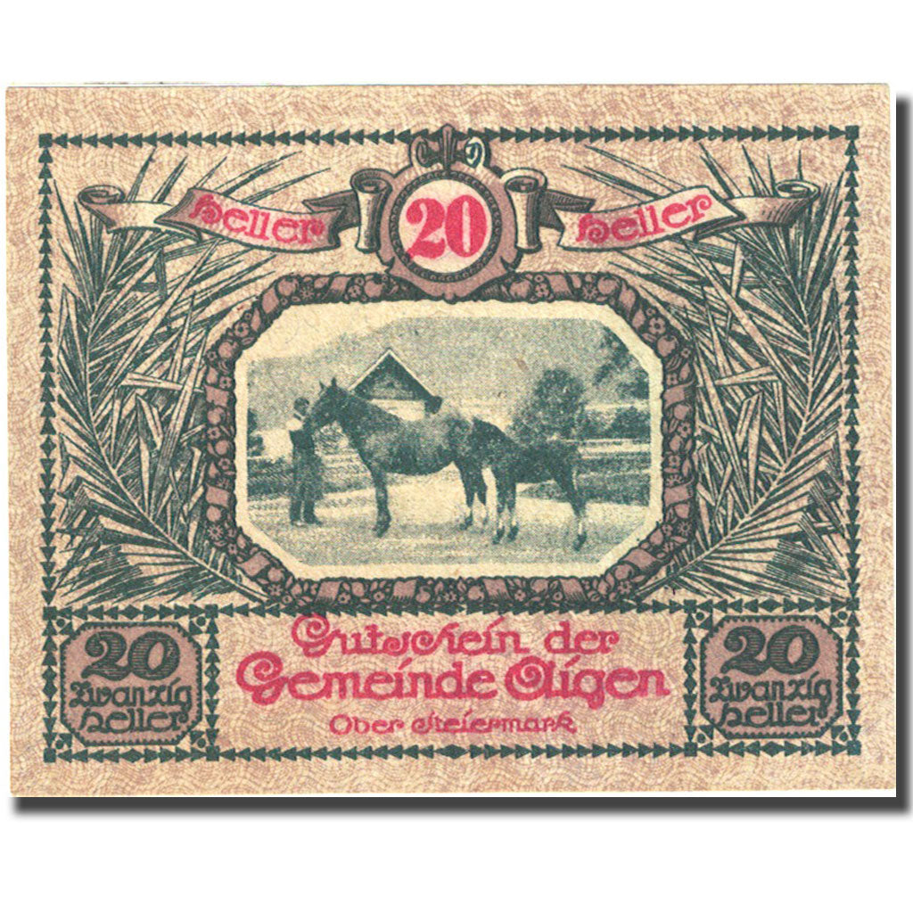 Geldschein, Österreich, Aigen, 20 Heller, Haras, 1920, 1920-07-17, UNZ-