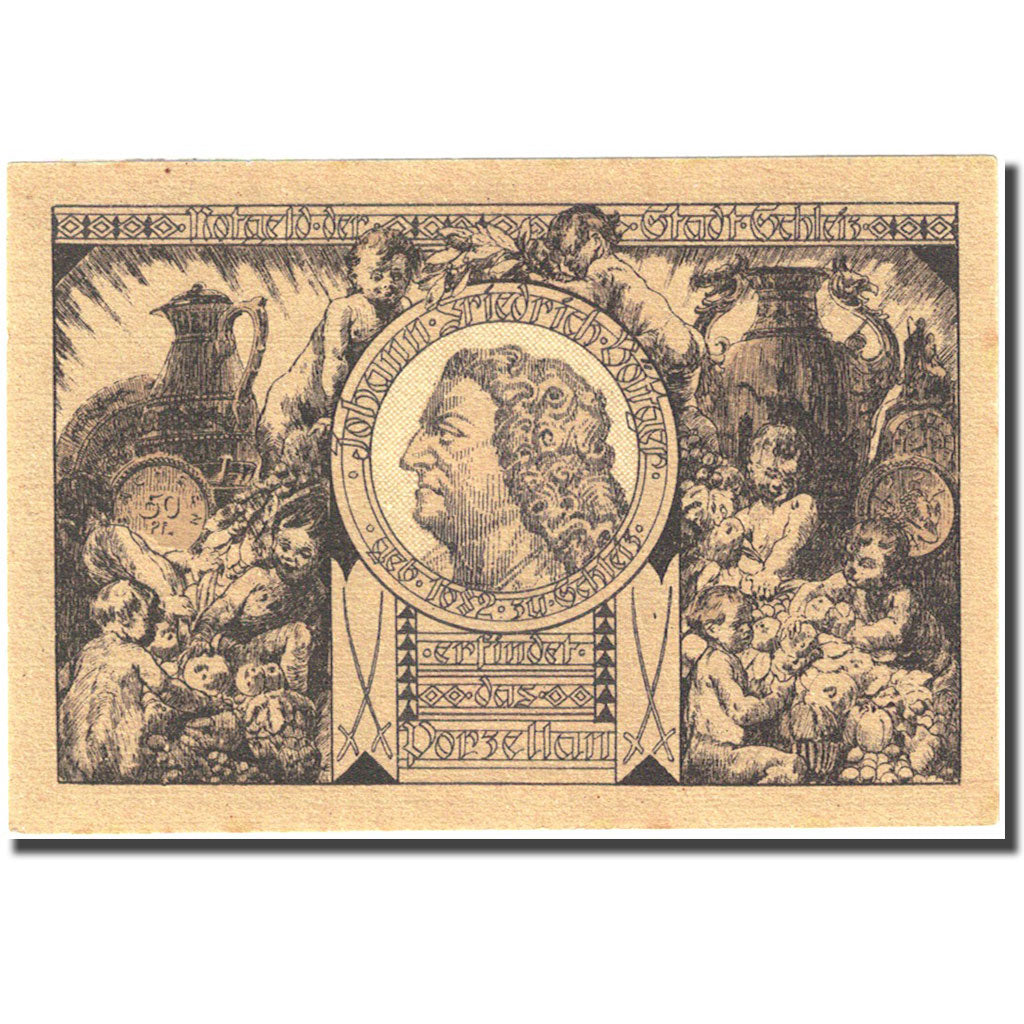 Banknote, Germany, Schleiz, 50 Pfennig, personnage, 1921, 1921-12-01