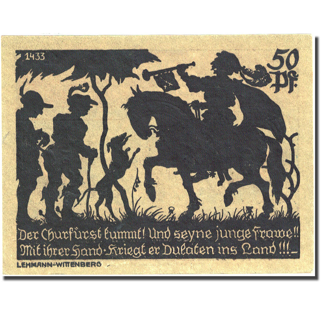 Banknote, Germany, Schmiedeberg, 50 Pfennig, château, 1921, Undated (1921)