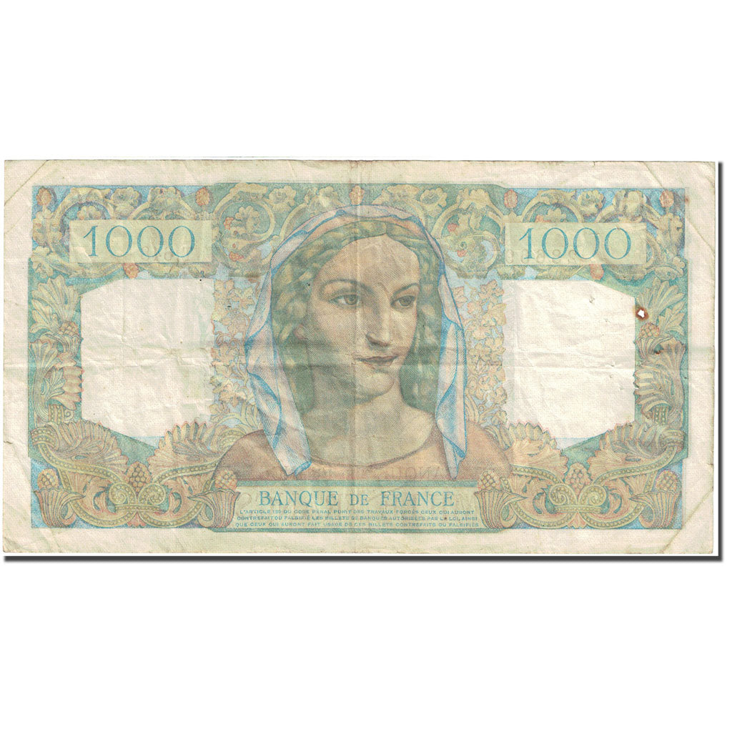 Francia, 1000 Francs Minerve et Hercule 1945-04-20 Fay 41.32 Km 130b