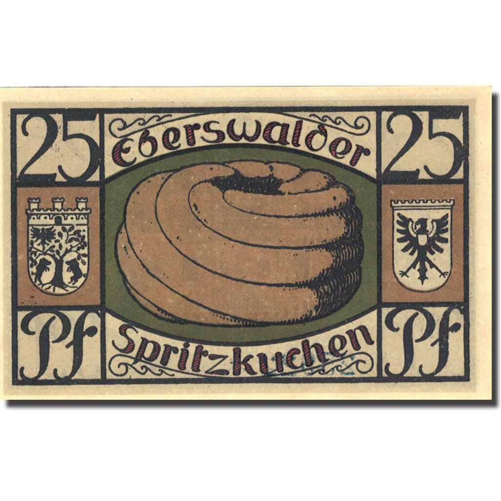Banknote, Germany, Eberswalde 25 Pfennig Monument 1921-07-01 UNC(63) Mehl 303.1b