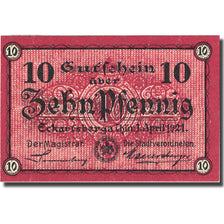 Banknote, Germany, Eckartsberga, 10 Pfennig château 1921-04-01 SPL Mehl 305.1