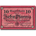 Banknote, Germany, Eckartsberga, 10 Pfennig château 1921-04-01 SPL Mehl 305.1