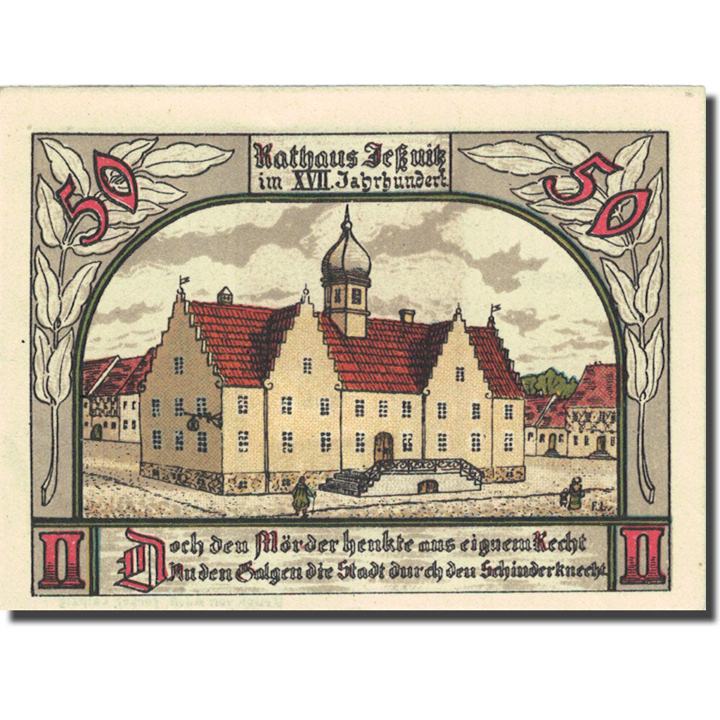 Banconote, Germania, Jessnitz, 50 Pfennig, mairie 1921-09-01 SPL Mehl 659.4