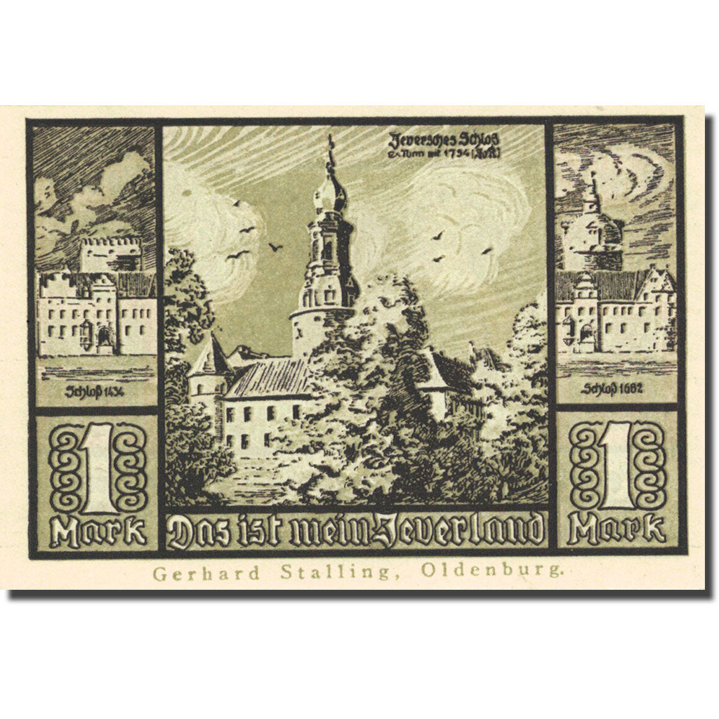 Banknote, Germany, Jever, 1 Mark, Blason, 1922, UNC(63), Mehl:661A.1