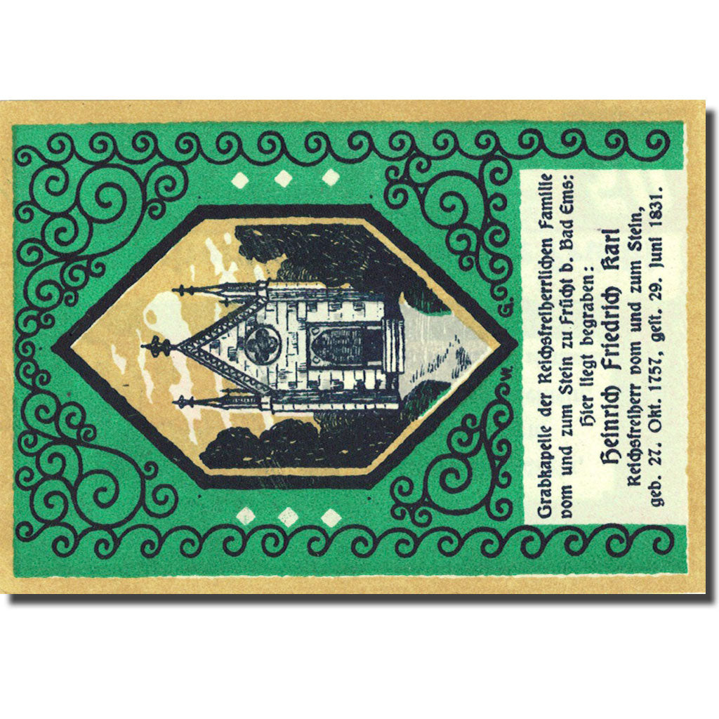 Banconote, Germania, Frücht, 50 Pfennig, Blason 1922-01-01, SPL Mehl 399.1