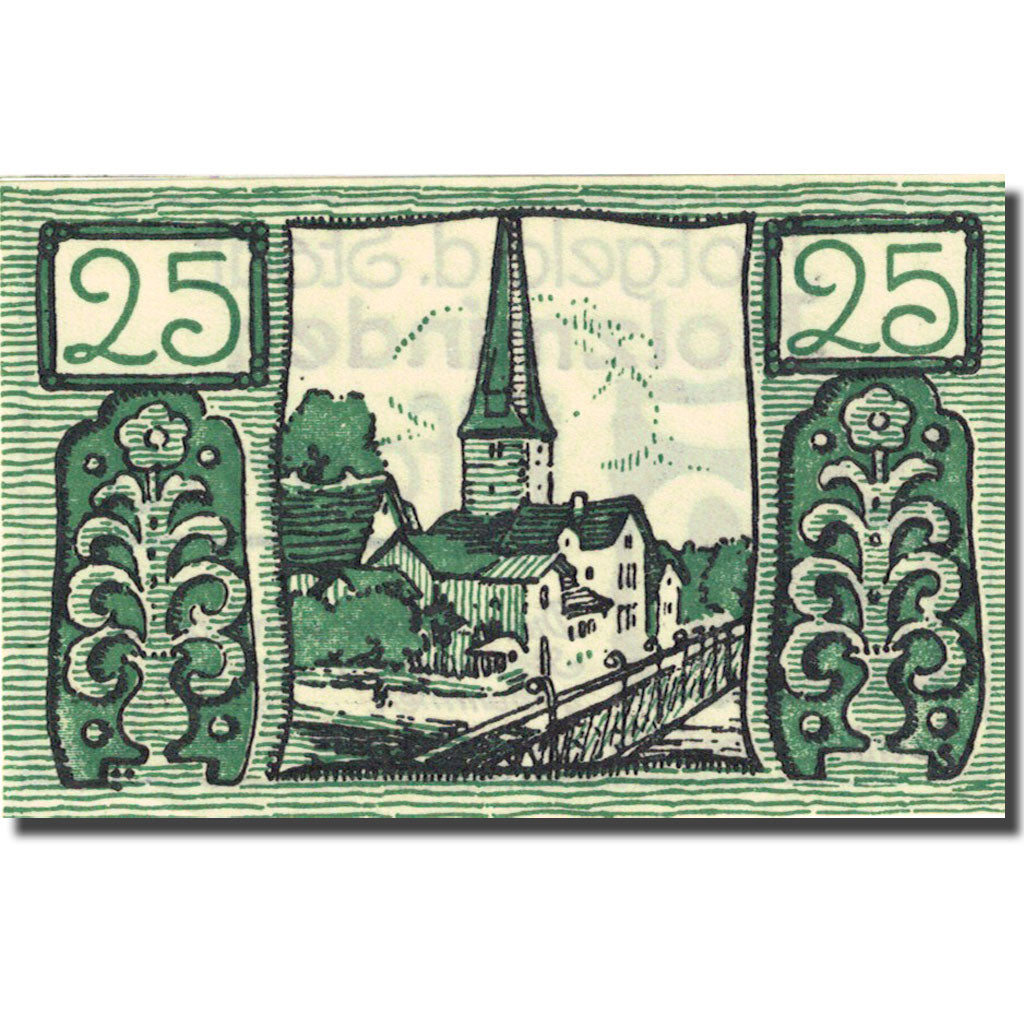 Banknote, Germany, Holzminden, 25 Pfennig, Eglise 1922-05-01 UNC(63) Mehl 625.1