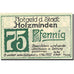 Banknote, Germany, Holzminden, 75 Pfennig, village 1922-05-01 UNC(63) Mehl 625.1