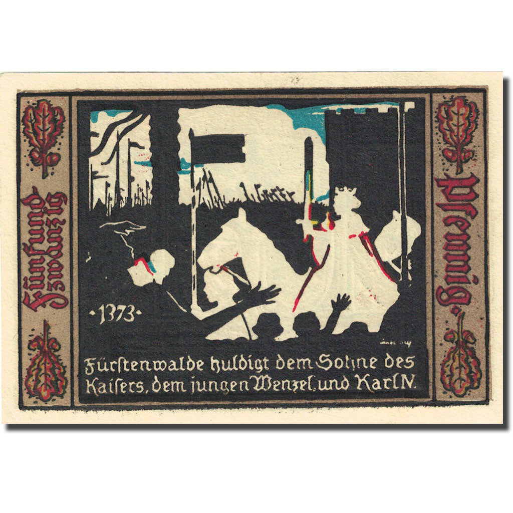 Banknote, Germany, Fürstenwalde, 25 Pfennig, Blason, 1921, UNC(63), Mehl:403.1a