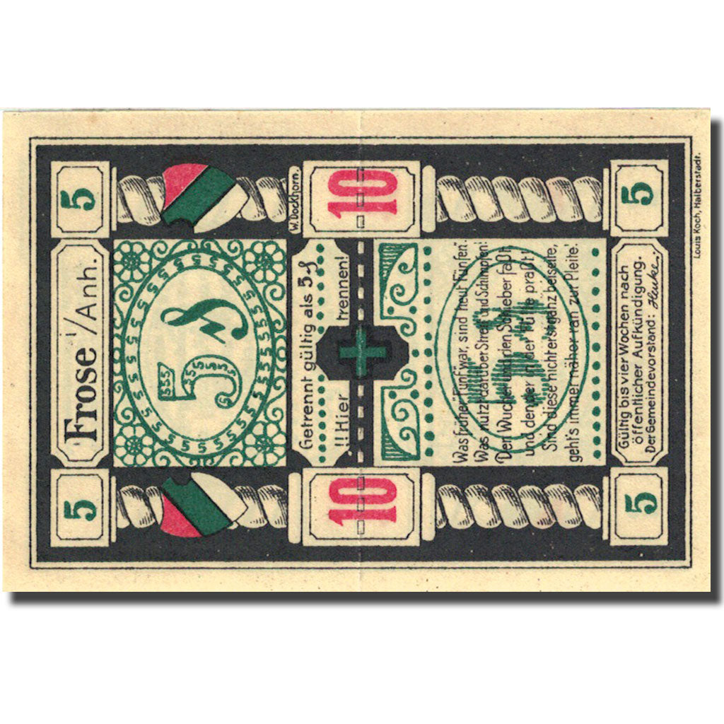 Banconote, Germania, Frose, 10 Pfennig, valeur faciale, 1921, SPL-, Mehl:398.1