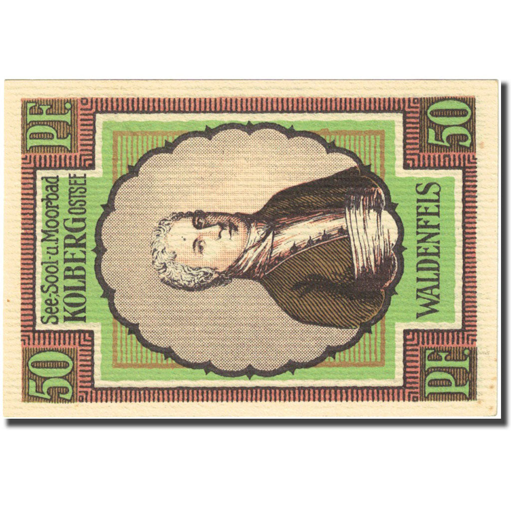 Banknote, Germany, Kolberg, 50 Pfennig, personnage 1921-09-01 UNC(63) Mehl 737.1