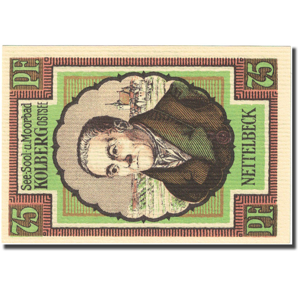 Banknote, Germany, Kolberg, 75 Pfennig, personnage 1921-09-01 UNC(63) Mehl 737.1