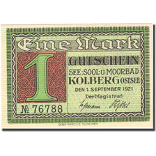 Banconote, Germania, Kolberg, 1 Mark, personnage 1921-09-01, SPL Mehl 737.1