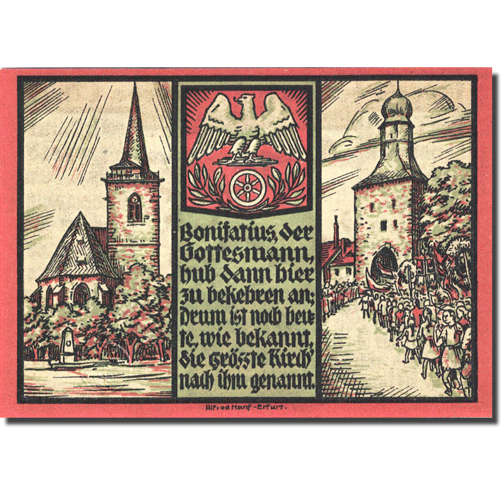 Banknote, Germany, Sömmerda 25 Pfennig personnage 1921-08-01 UNC(63) Mehl 1230.1