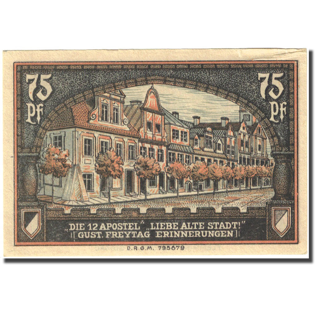 Billet, Allemagne, Kreuzburg, 75 Pfennig, rue, 1921, 1921-10-18, SPL, Mehl:744.2
