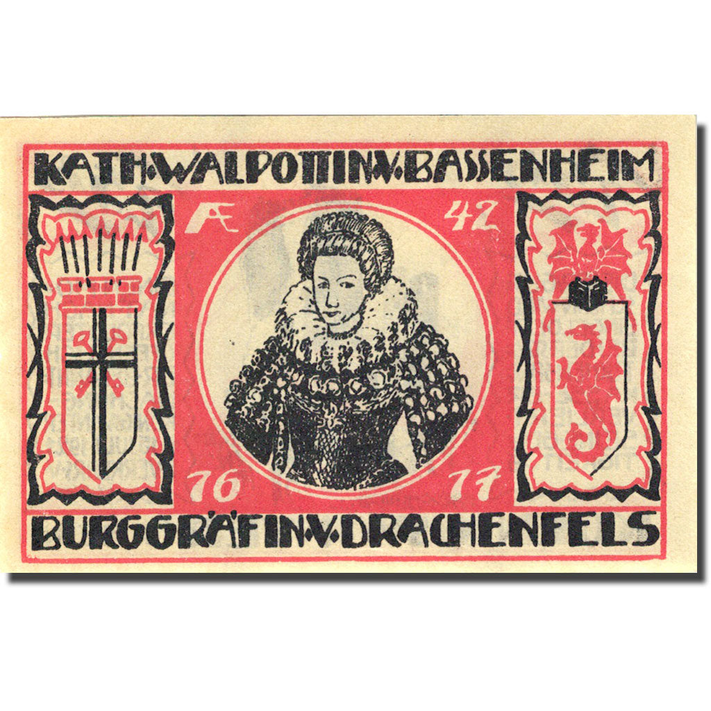 Banconote, Germania, Koenigswinter, 25 Pfennig, ruine 1921-07-15 SPL Mehl 731.2