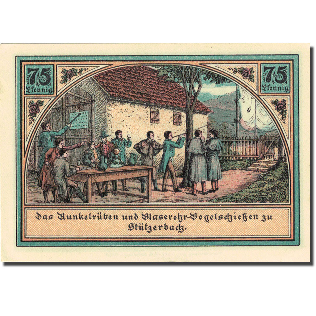 Banknote, Germany, Stützerbach, 75 Pfennig, ferme, 1921, UNC(63), Mehl:1287.1