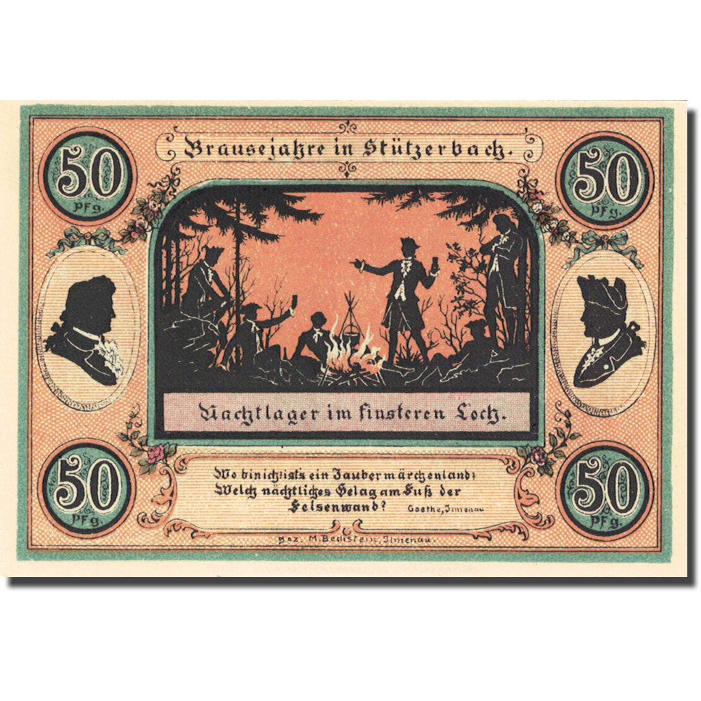 Banknote, Germany, Stützerbach, 50 Pfennig, château, 1921, UNC(63) Mehl 1287.1