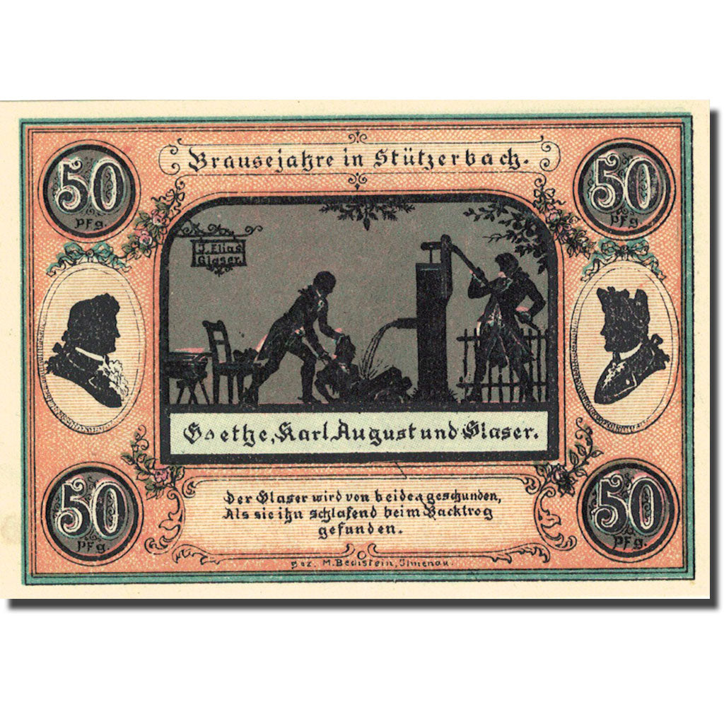 Banknote, Germany, Stützerbach, 50 Pfennig, ferme, 1921, UNC(63), Mehl:1287.1