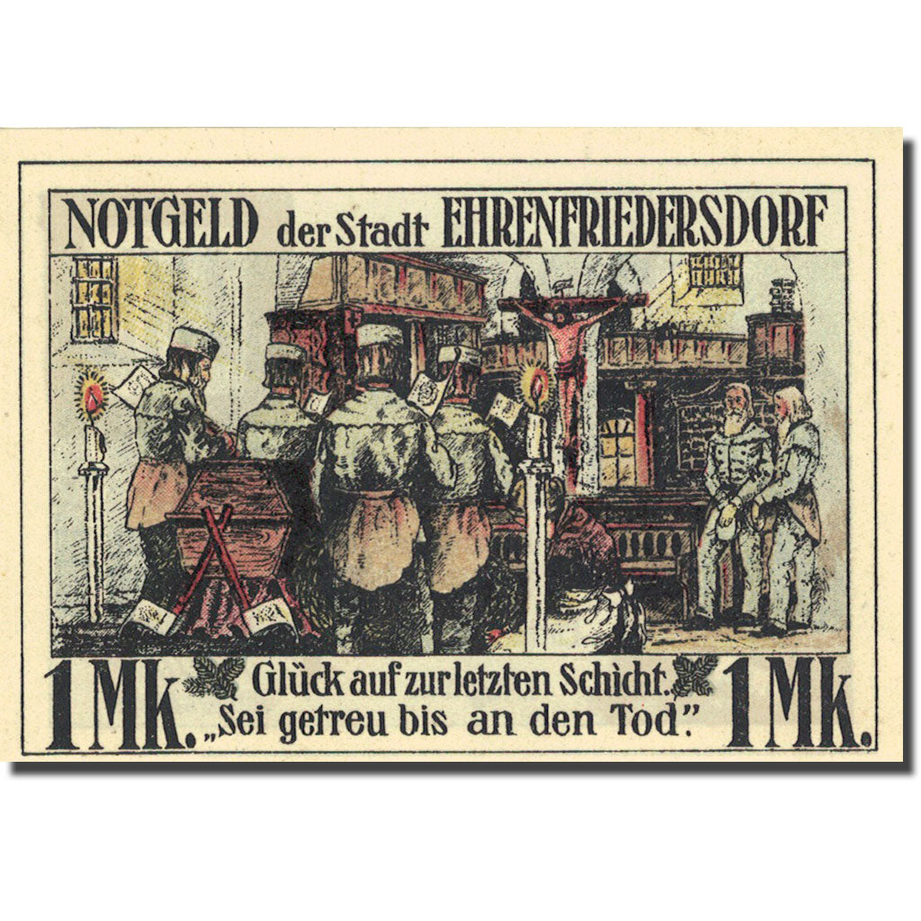Geldschein, Deutschland Ehrenfriedersdorf 1 Mark personnage 1921 SPL Mehl 312.1a