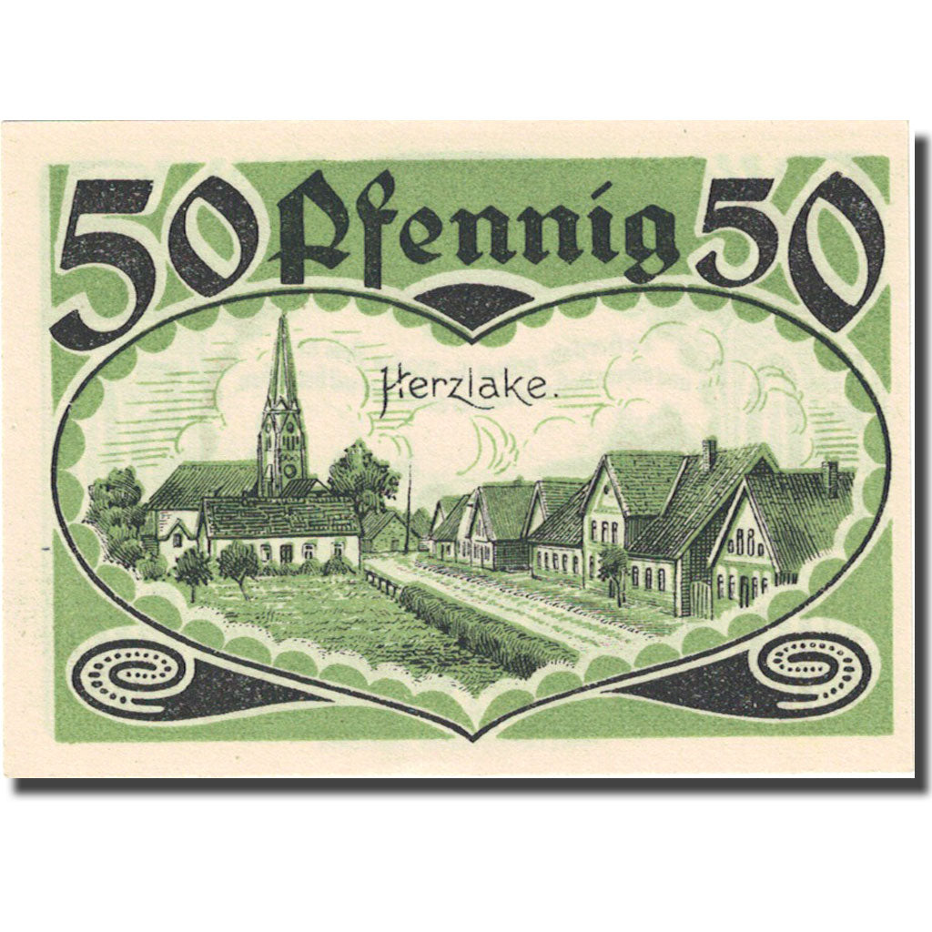 Banknote, Germany, Herzlake, 50 Pfennig, prairie, 1921-10-01, UNC(63) Mehl 605.1