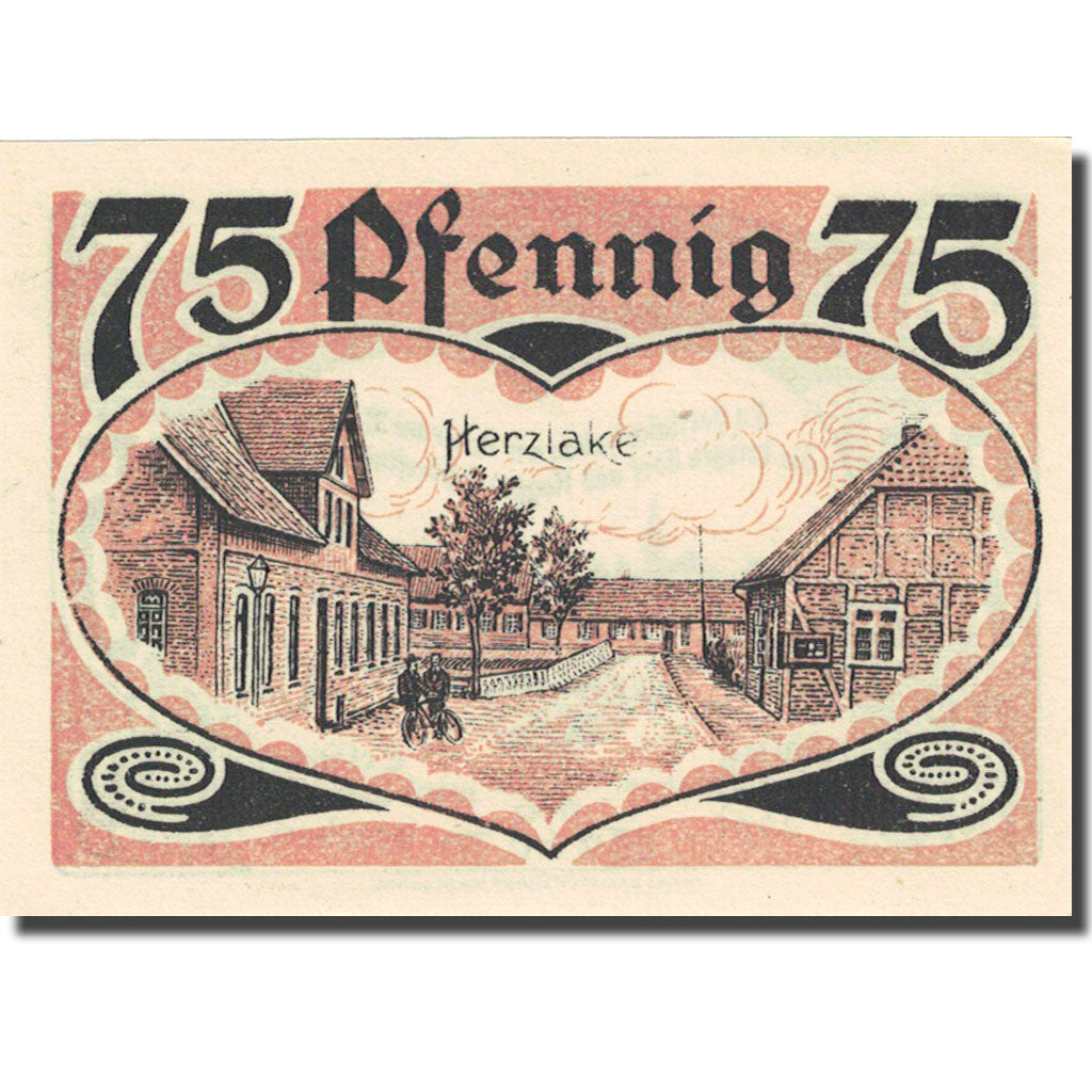 Banknote, Germany, Herzlake, 75 Pfennig, champs, 1921-10-01, UNC(63) Mehl 605.1