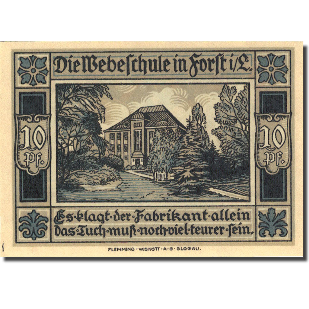 Billet, Allemagne, forst, 10 Pfennig, ecole, 1921, 1921-07-01, SPL, Mehl:371.1
