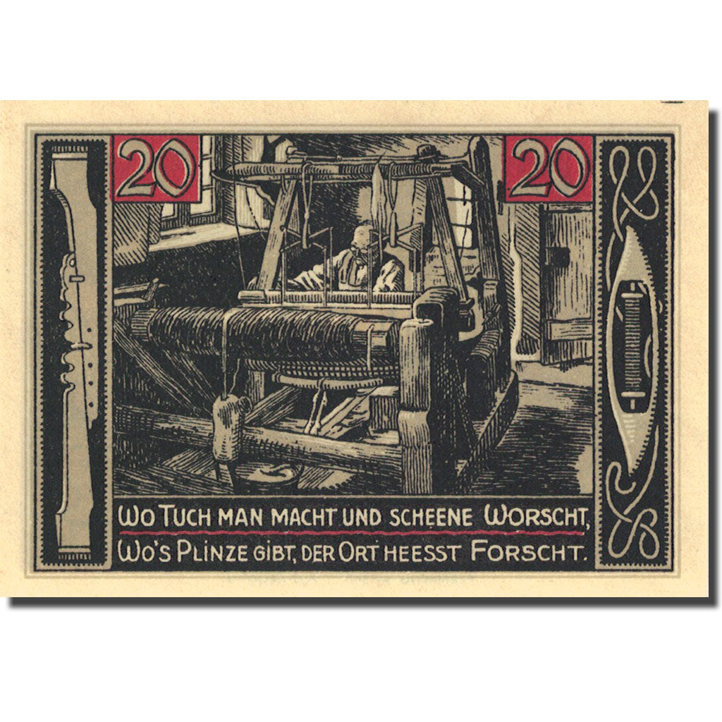 Banknote, Germany, forst, 20 Pfennig, Usine 1921-07-01, UNC(63) Mehl 371.1