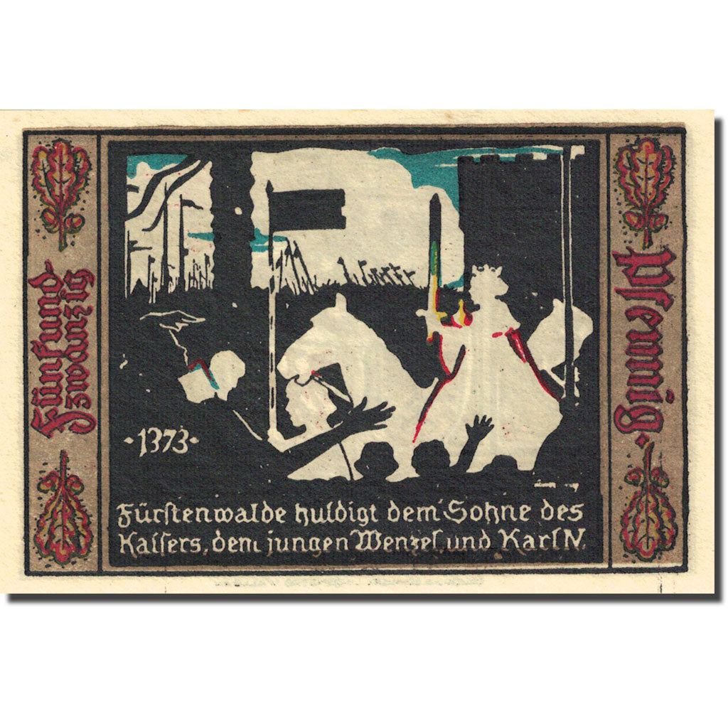 Banknote Germany Fürstenwalde 25 Pfennig personnage 1921 UNC(60-62) Mehl 403.1a