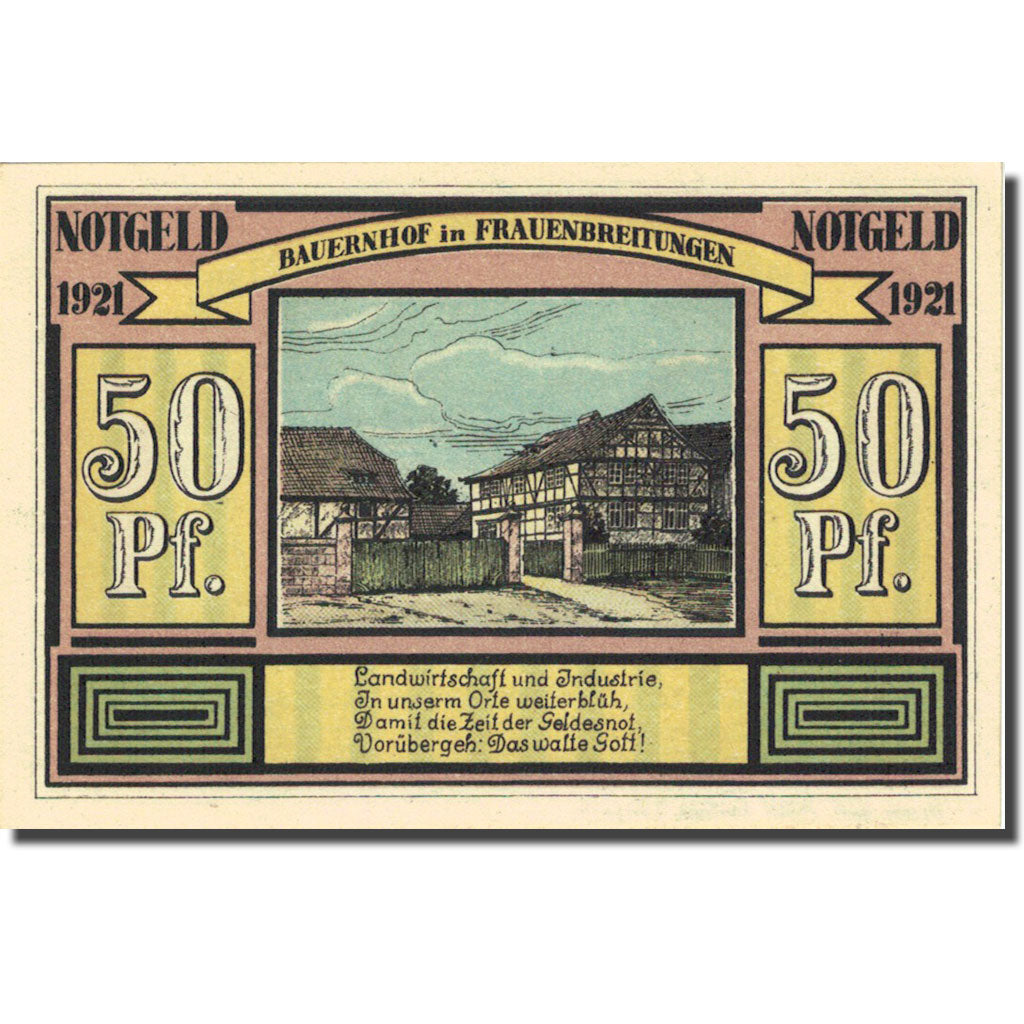 Banknote, Germany, Alten, 50 Pfennig, ferme 1921-11-01 UNC(63) Mehl 18.1