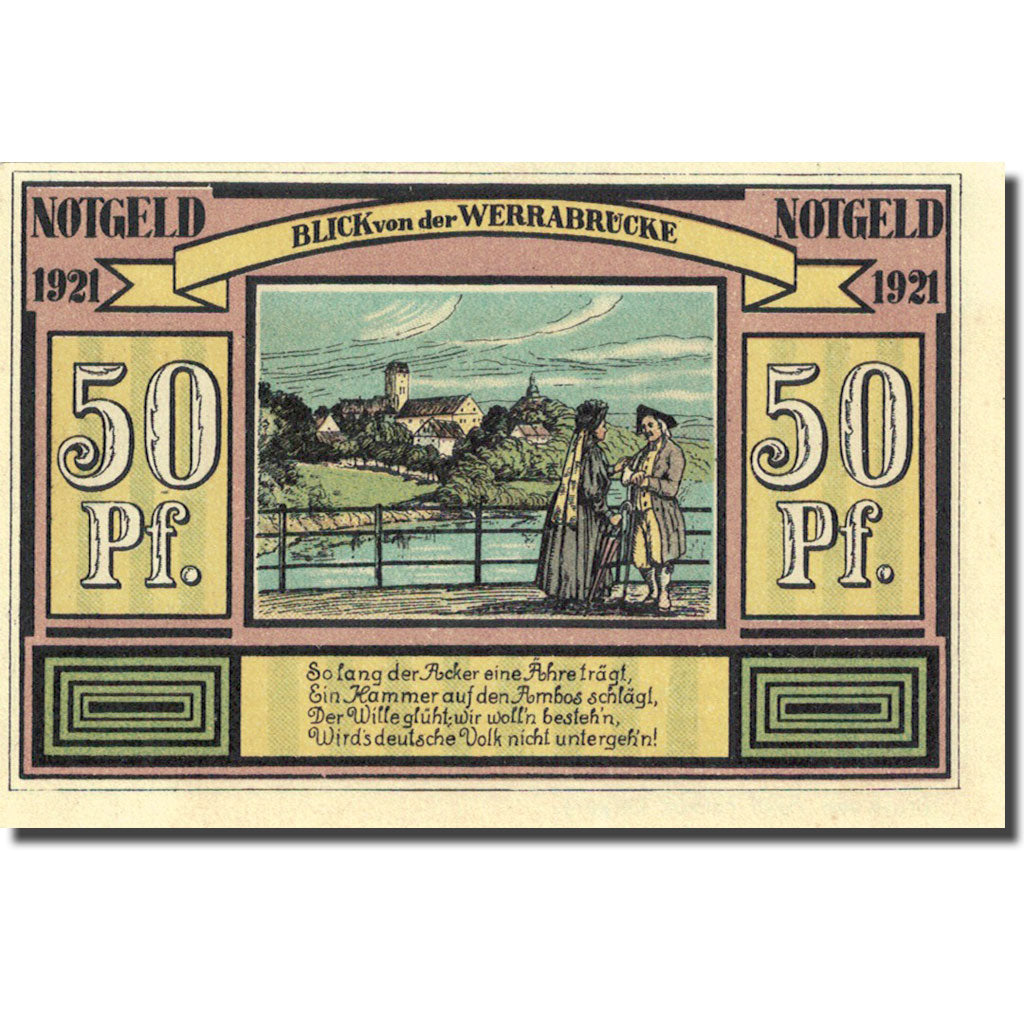 Banconote, Germania, Alten, 50 Pfennig, paysage, 1921, 1921-11-01, SPL Mehl 18.1