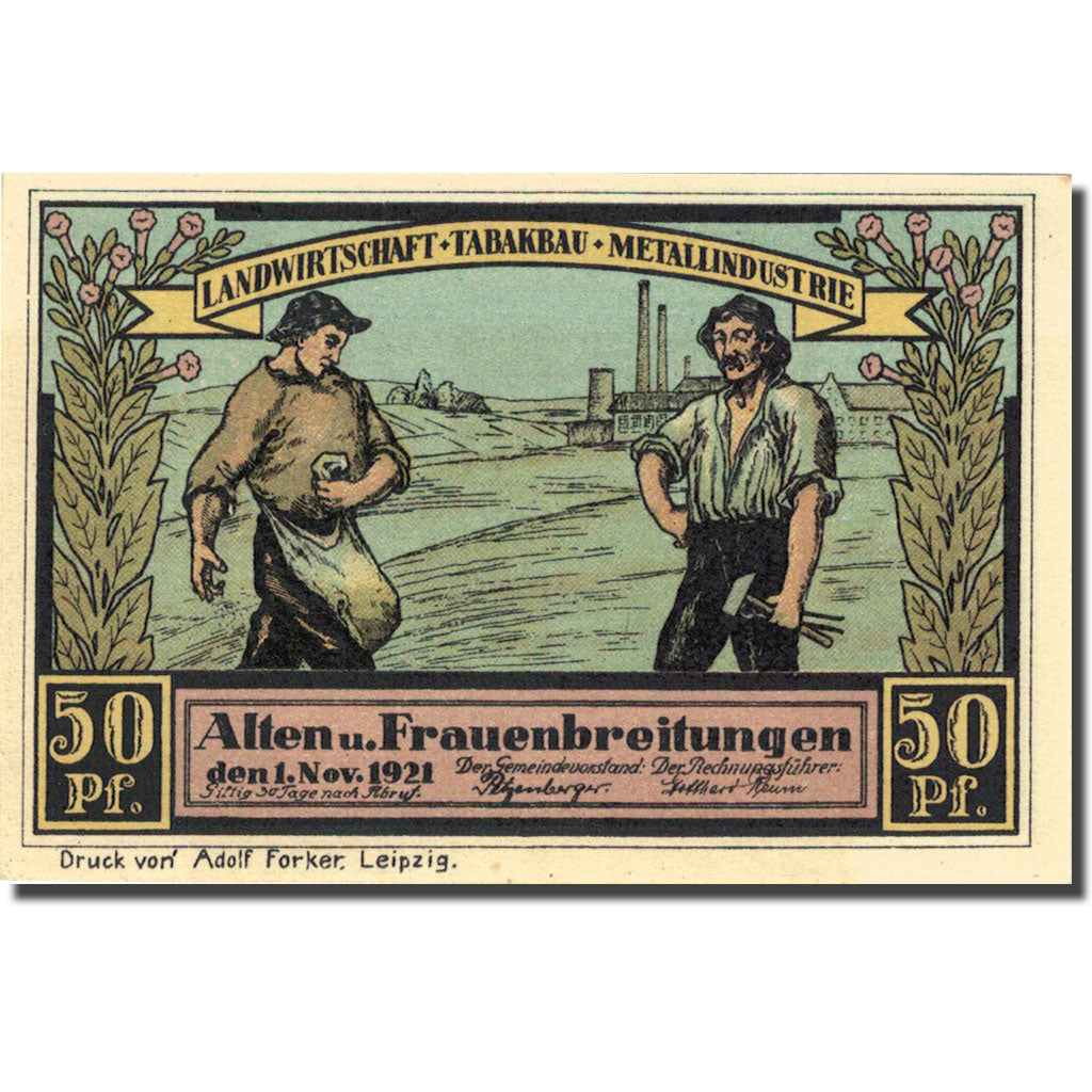 Billet, Allemagne, Alten, 50 Pfennig, autel, 1921, 1921-11-01, SPL, Mehl:18.1