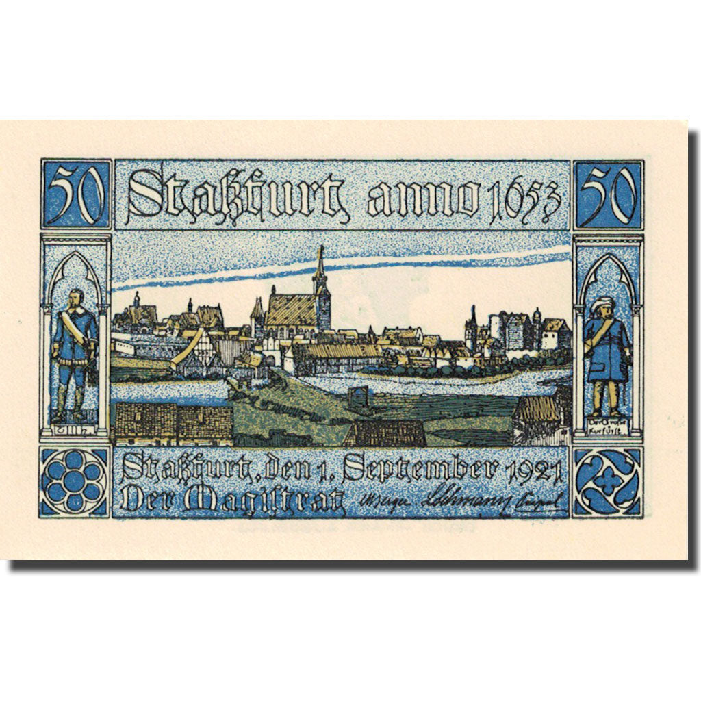 Banknote, Germany, Stassfurt 50 Pfennig, personnage 2, 1921 UNC(63) Mehl 1256.3a