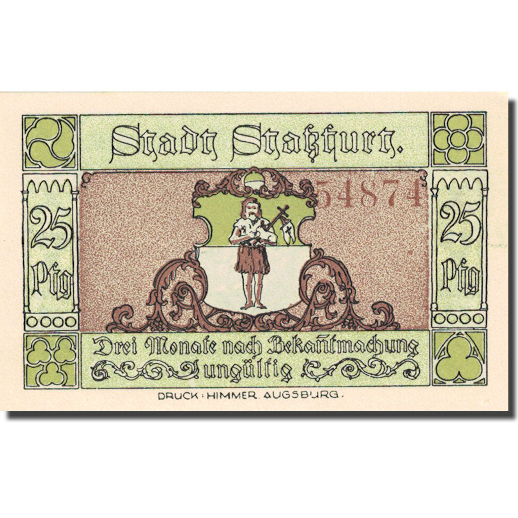 Banknote Germany Stassfurt 25 Pfennig mineurs 1, 1921-09-01 UNC(63) Mehl 1256.1a