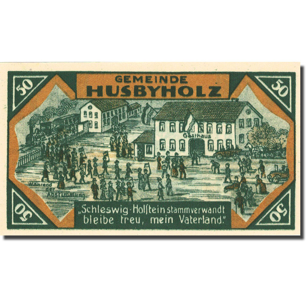 Banknote, Germany, Husbyholz, 50 Pfennig, personnage 4, 1921 UNC(63) Mehl 638.1