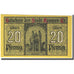 Banknote, Germany, Kempen, 20 Pfennig, château 4, 1920 yellow UNC(63) Mehl 689.1