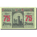 Banknote, Germany, Kempen, 75 Pfennig, château, 1920 green UNC(63) Mehl 689.1