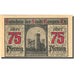 Banknote, Germany, Kempen, 75 Pfennig, château 2, 1920 orange UNC(63) Mehl 689.1