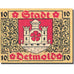 Banknote, Germany, Detmold, 10 Pfennig, château, 1920, UNC(63), Mehl:268.9