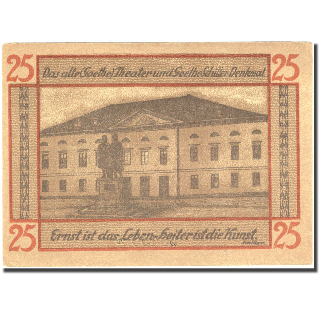 Banknote, Germany, Weimar, 25 Pfennig, théâtre, 1921, AU(55-58) Mehl 1398.2a