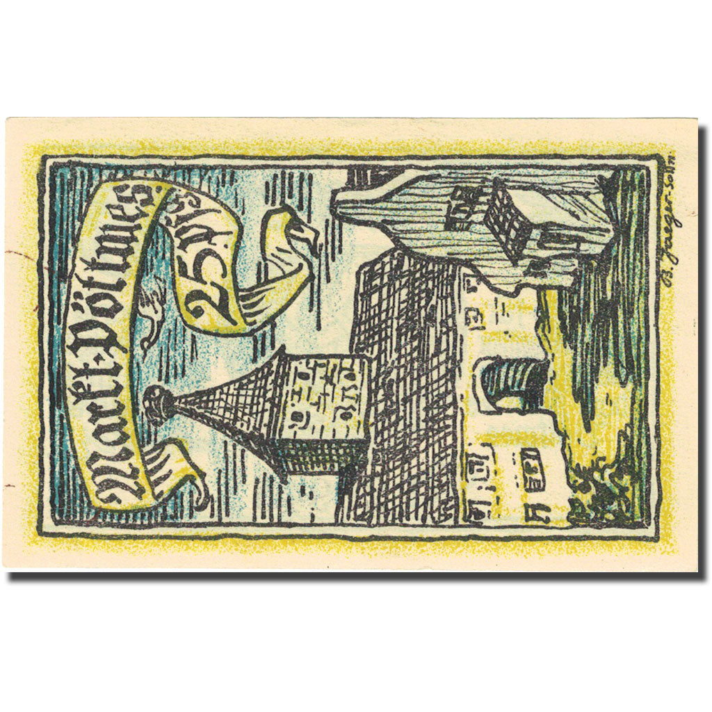 Banknote, Germany, Pöttmes, 25 Pfennig, Eglise, 1921, UNC(63), Mehl:1067.1
