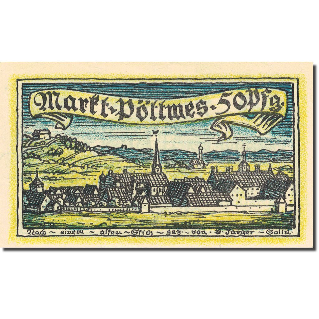 Banknote, Germany, Pöttmes, 50 Pfennig, village, 1921, UNC(63), Mehl:1067.1