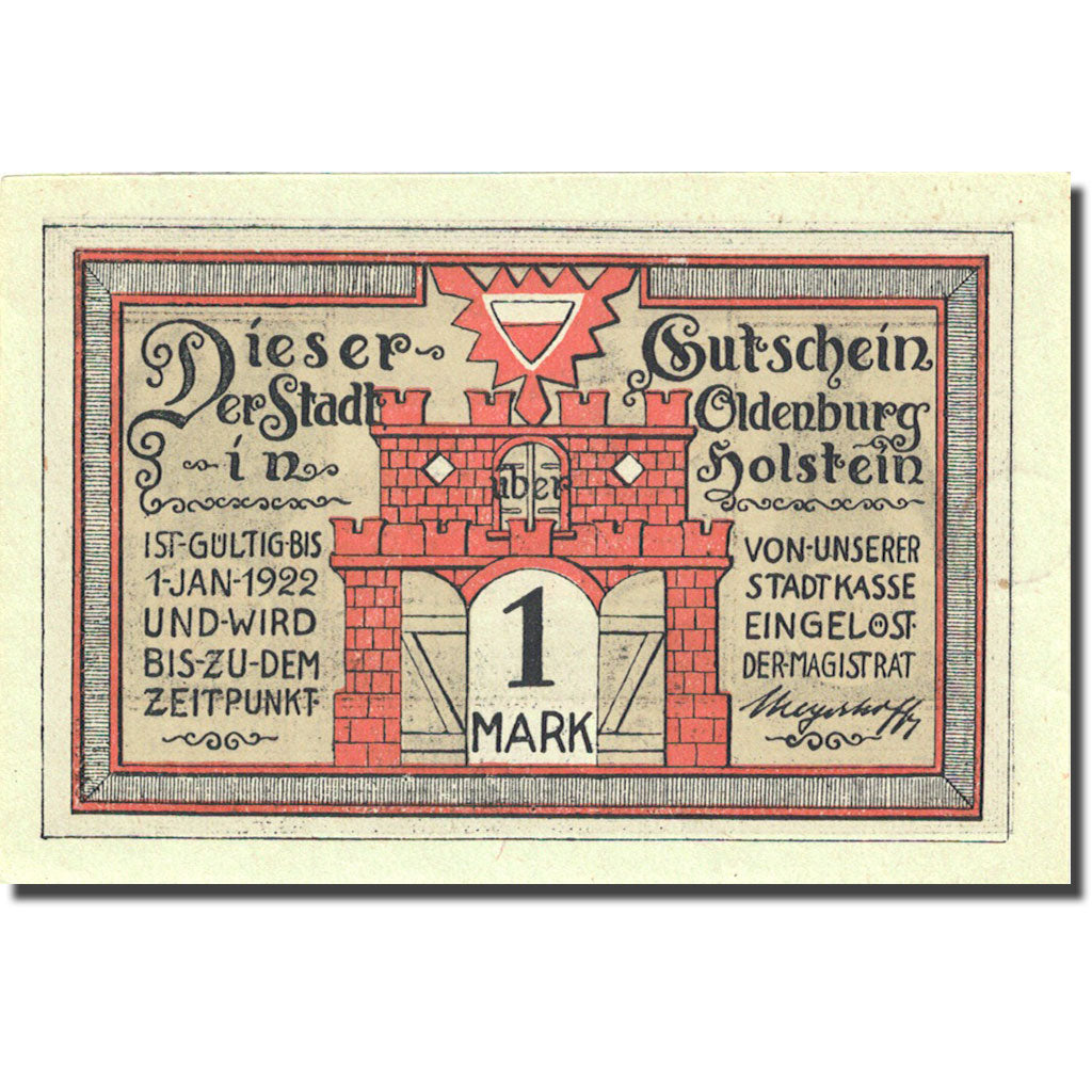 Banknote, Germany, Oldenburg, 1 Mark  village 1922-01-01 UNC(63) Mehl 1015.4