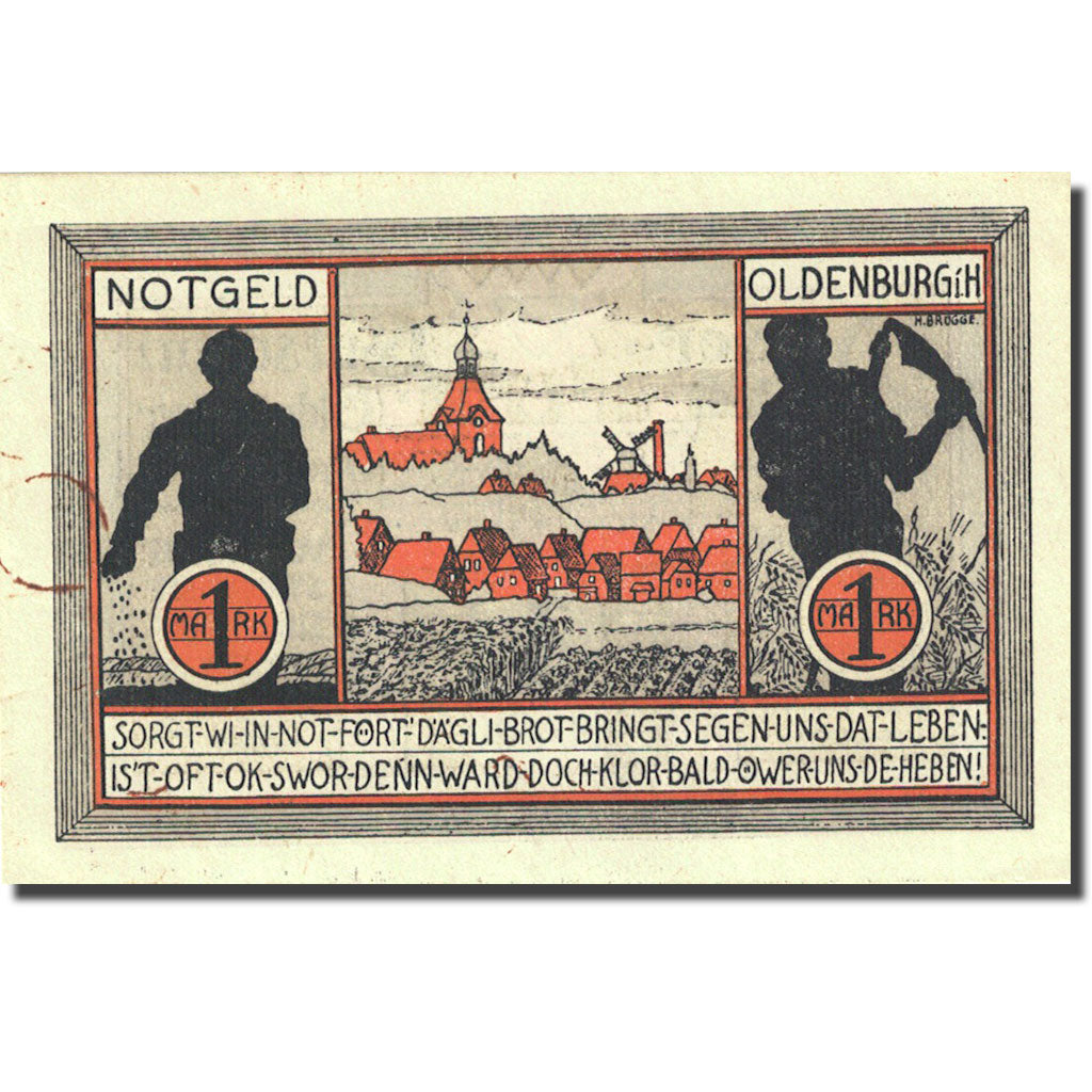 Banknote, Germany, Oldenburg, 1 Mark  village 1922-01-01 UNC(63) Mehl 1015.4