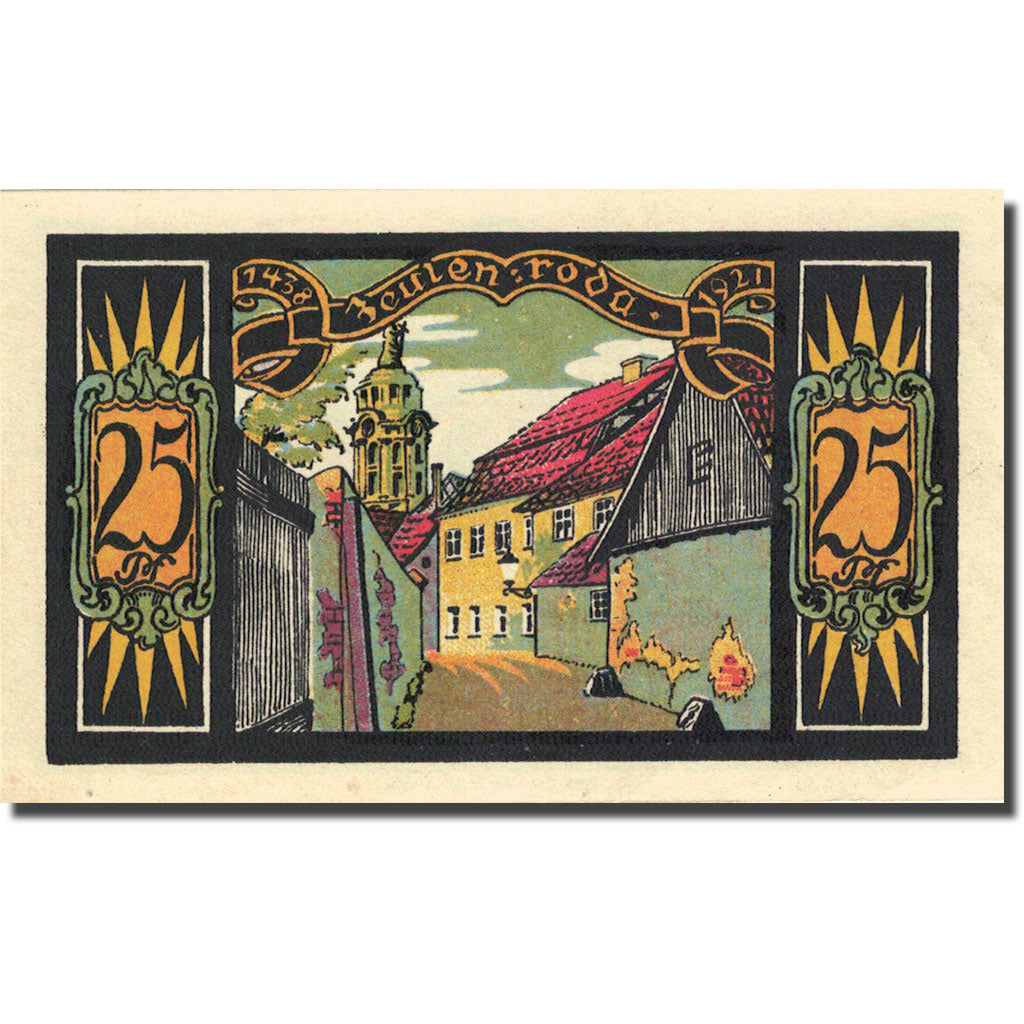 Billet, Allemagne, Zeulenroda, 25 Pfennig, Eglise, 1921-11-01, SPL Mehl 1470.1