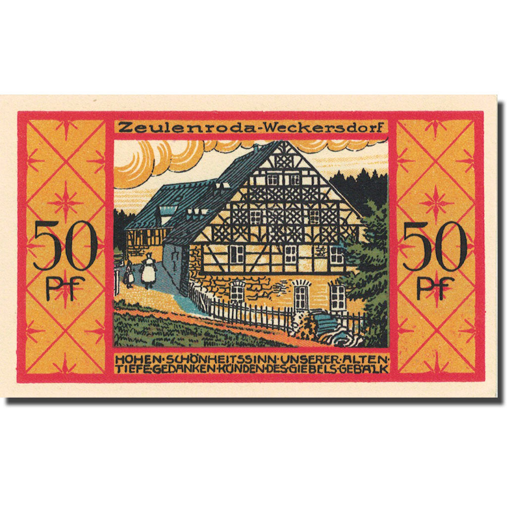 Banknote, Germany, Zeulenroda, 50 Pfennig, ferme 1921-12-31, UNC(63) Mehl 1470.2