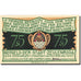 Banknote, Germany, Zeulenroda, 75 Pfennig, personnage, 1921 UNC(63) Mehl 1470.2